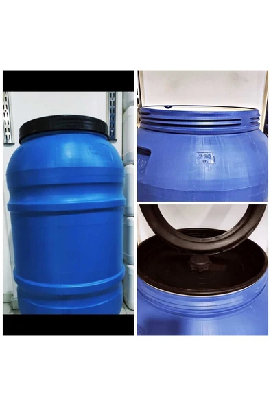 yağmur plastik 220 Litre Varil Bidon Içibeyaz Kaplamalı Musluksuz - Resim 3