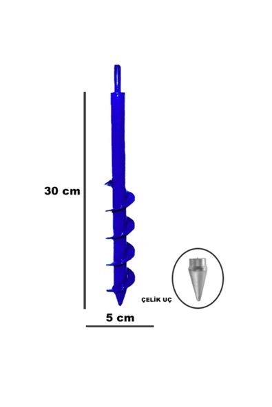 Emek Toprak Burgu Makinesi Matkap Uçlu 30x5 cm - 2