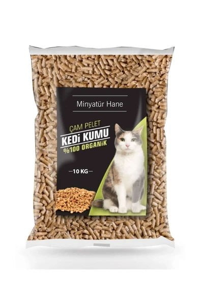 Minyatür Hane Çam Peleti Kedi Kumu 10 Kilo