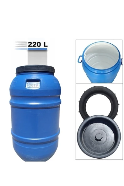 ŞEN PLASTİK 220 Lt Litre Varil Içi Beyaz Plastik Zeytin Tu ürün görseli