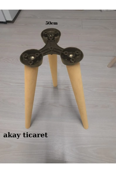 AKAY TİCARET AHŞAP KONİK AYAK 3 lü 50 cm ürün görseli