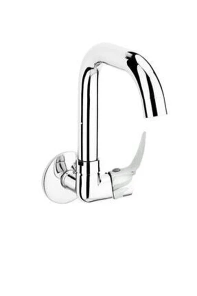 Mix Tekli Duvardan Köşe Borulu Lavabo Bataryası ürün görseli 1