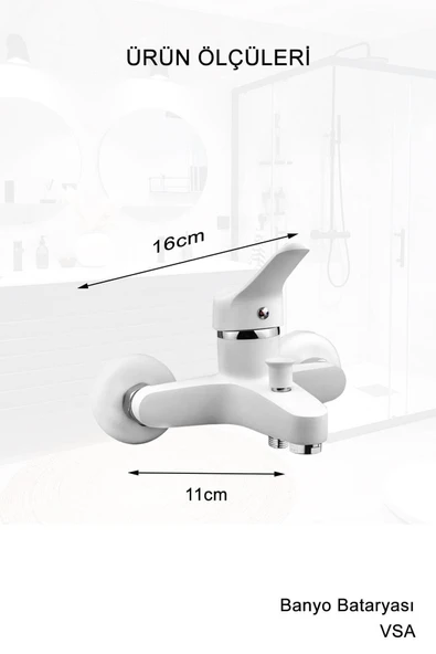 Beyaz Robot Yağmurlama Duş Seti Banyo Mutfak Lavabo Bataryası Pirinç Musluk Seti - Resim 2