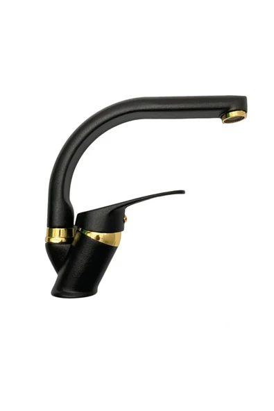 Siyah Gold Detay Banyo Lavabo Bataryası ürün görseli 1