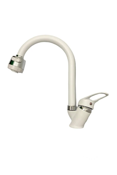 Beyaz Krom Fonksiyonlu Mutfak Eviye Bataryası ürün görseli 1