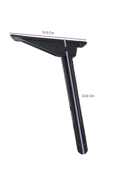 ShineLight Katlanır Plastik Siyah Ayak, Laptop Sehpası Yer Sofrası Sini Servis Keyif Kahvaltı Sehpası Ayağı - 4