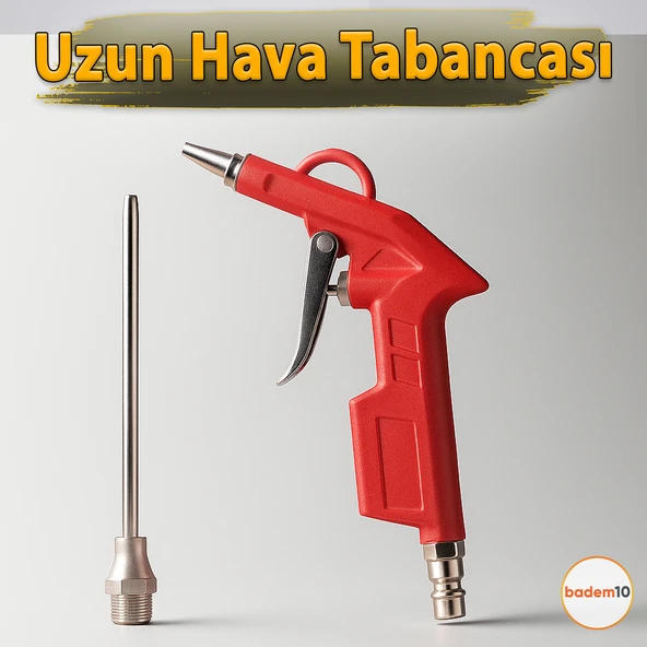 Uzun Ağızlı Uçlu 1/4" Kompresör Uyumlu Hava Üfleme Tabancası Temizlik Toz Giderme Tabancası Ucu