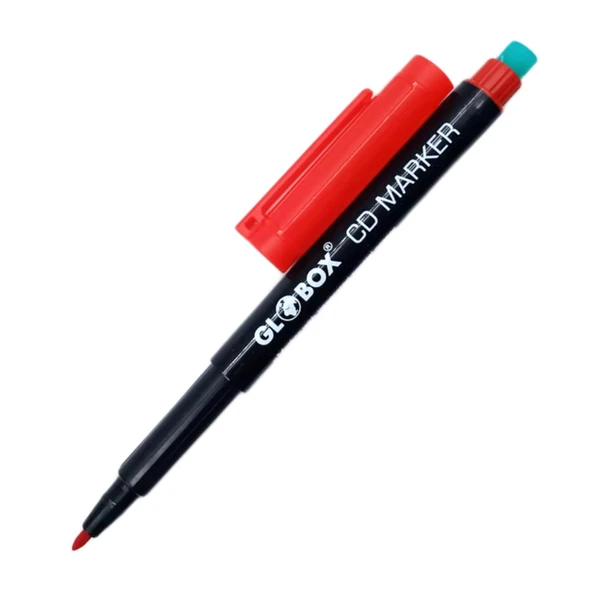 Globox Permanent Asetat Kalemi 1.0 mm M Uç Silgili Kırmızı 10 Adet - 3