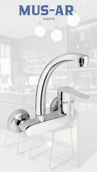 Duvardan Aplik Eviye Mutfak Bataryası ürün görseli 1