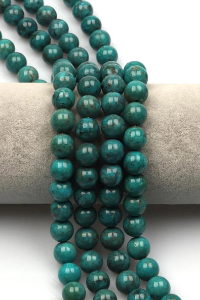 Orijinal Turkuaz Doğal Taş Dizi 10 mm Küre Kesim ürün görseli