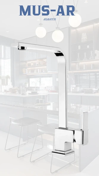 Krom Kare Mutfak Eviye Bataryası ürün görseli