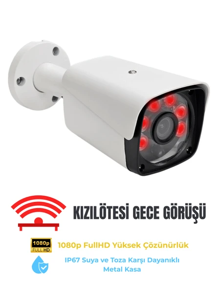 ExitCam 4'lü AHD Kamera Seti 1080p FullHD Gece Renkli IP67 + 4CH DVR + 100m Kablo + HDD - 2