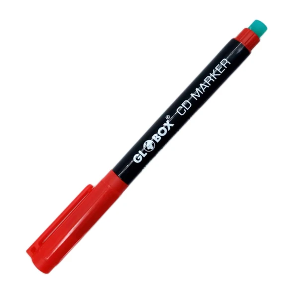 Globox Permanent Asetat Kalemi 1.0 mm M Uç Silgili Kırmızı 10 Adet - 2