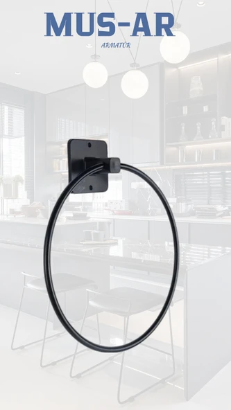 Siyah Yuvarlak Havluluk ürün görseli 1