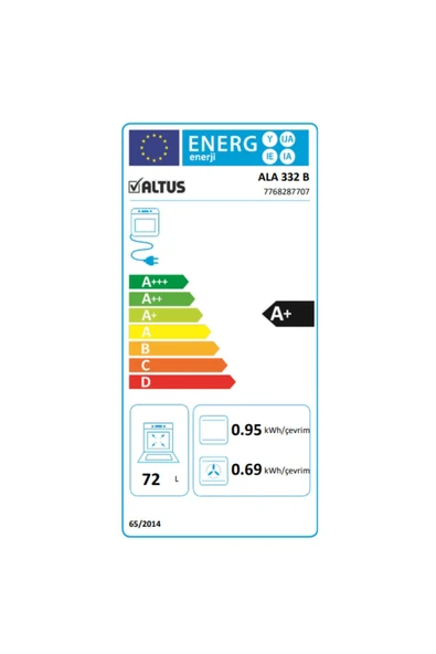 Altus Ala 332 B Siyah Ankastre Fırın - 6