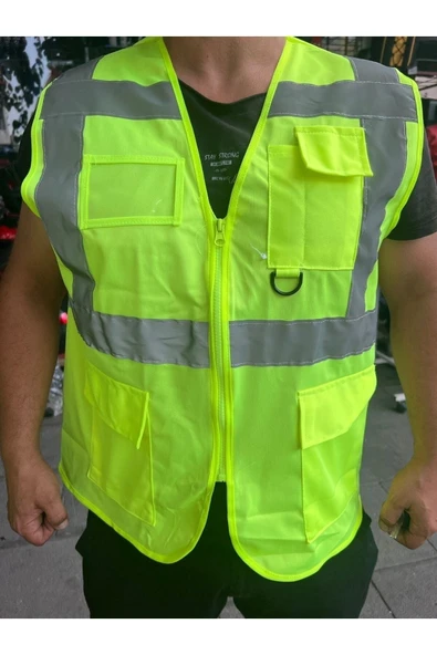 ünal grup  Reflektörlü Yelek Motosiklet Motorcu Yeleği Fosforlu