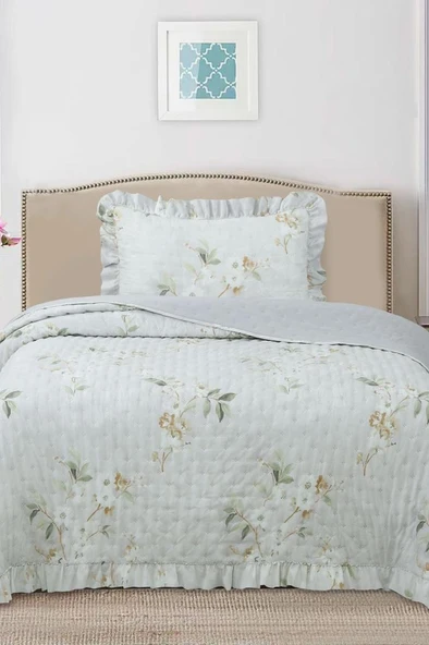 Breeze Bahar Çiçekleri Tek Kişilik Yatak Örtüsü 180x240