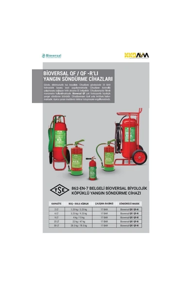 ünal grup  6 Litre Bioversal Elektrikli Araçlar Ve Lityum-iyon Batarya (PİL, AKÜ) Yangın Söndürme Cihazı Tdrtr - 2