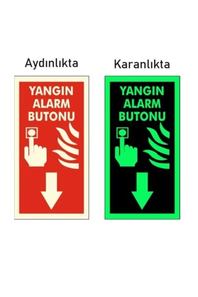ünal grup  5 Adet Fosforlu Yangın Alarm Butonu Levhası