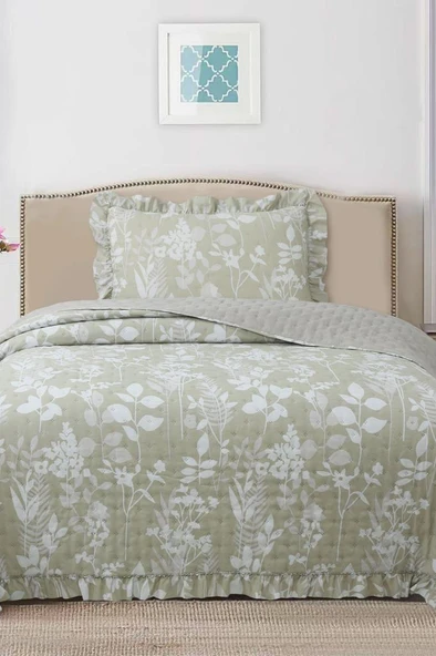 Breeze Sade Çiçekler Tek Kişilik Yatak Örtüsü 180x240