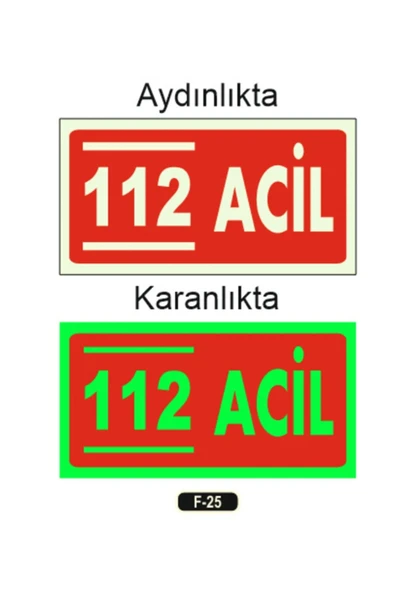 ünal grup  Fosforlu 112 Acil Yön Levhası