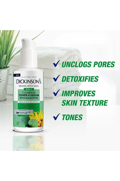 Dickinson's Cadı Fındığı ve Okaliptüs Özlü Arındırıcı Tonik + Serum 118ML - 3