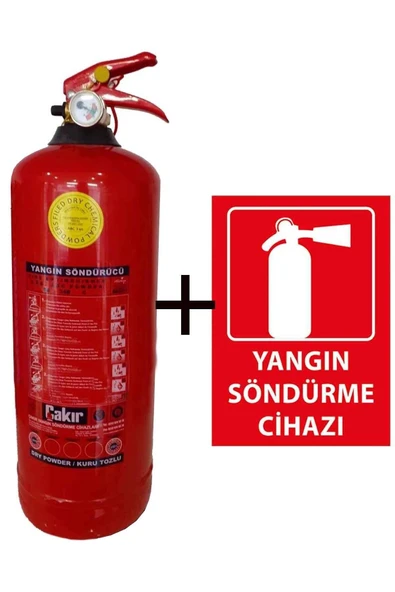 ünal grup  2kg Yangın Tüpü Ve Yangın Tüpü Levhası 2li Set