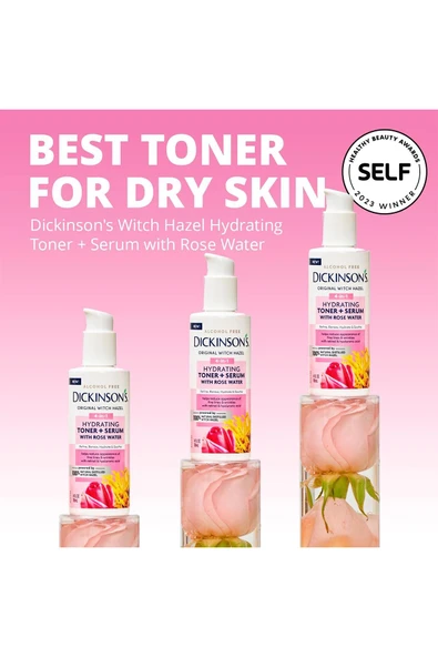 Dickinson's Cadı Fındığı ve Gül Suyu Özlü Nemlendirici Tonik + Serum 118ML - 6
