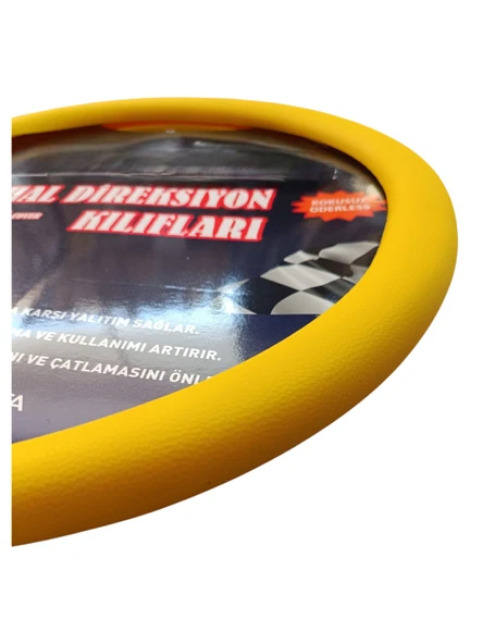 Silikon Direksiyon Kılıfı Sarı - 4