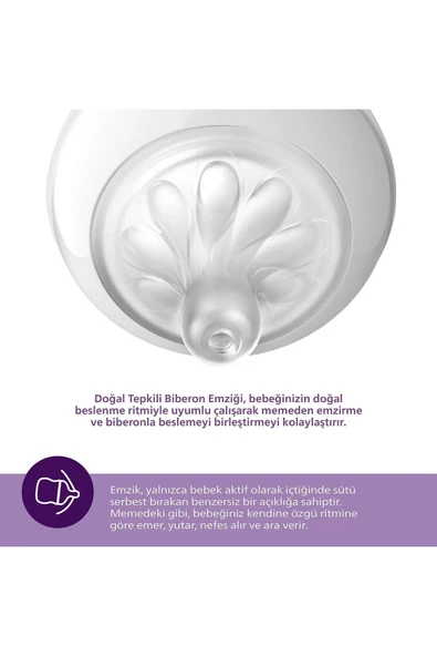 Avent Natural Response Biberon Emziği 3 Numara 1+ Ay 2'li - 3
