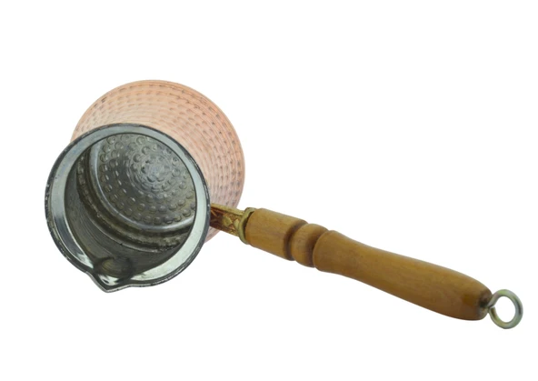 LUDIA Ahşap Saplı El Yapımı Dövme Bakır Cezve no5 Kahve Cezvesi - 2