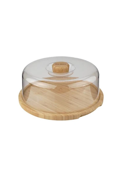 Bambum Hirus - Seffaf Kapaklı Kek Fanusu 27 cm