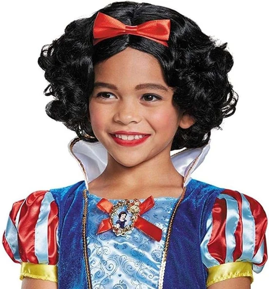 Pamuk Prenses Peruğu Kırmızı Fiyonklu - Resim 2