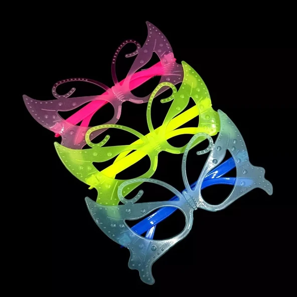 Fosforlu Neon Parti Gözlüğü Seti 12 Adet - 3