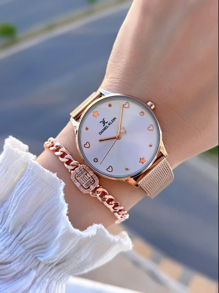 Daniel Klein Hasır Kordon 2 Yıl Garantili 3 Atm Suya Dayanıklı Kadın Kol Saati BDK.1.12789.3 - Resim 2