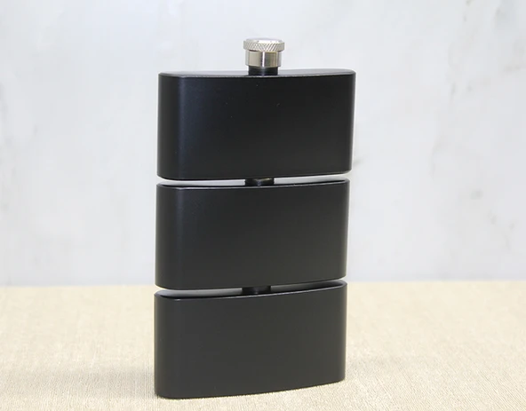 3 Katlı Paslanmaz Çelik Matara Siyah Renk ürün görseli