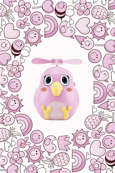 Torima F-31 Pembe El Tipi Mini Fan Vantilatör Sevimli Kuş Figürlü Taşınabilir Mini Fan - 2