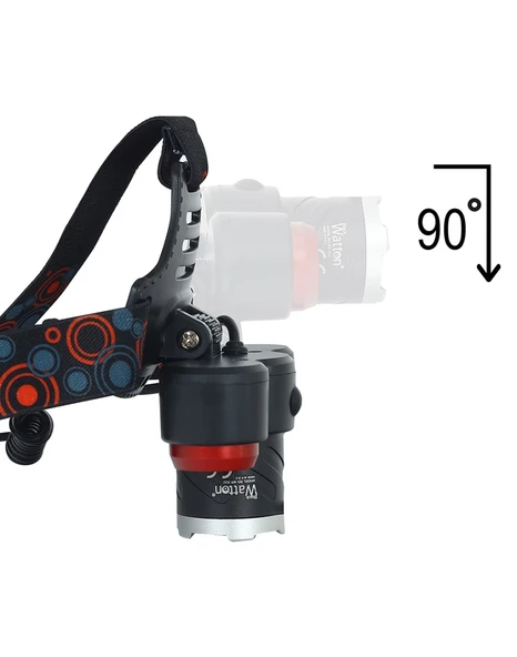 6000 LÜMEN ŞARJLI KAFA LAMBASI WATTON WT-632 - Resim 4