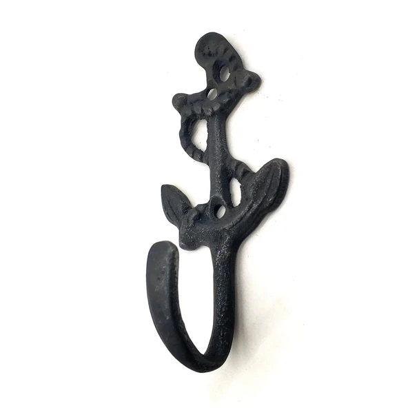 Antika Tarz Dekoratif Pirinç Halatlı, Çapa, Denizci, Gemici Askı - 95x42mm, Oksit