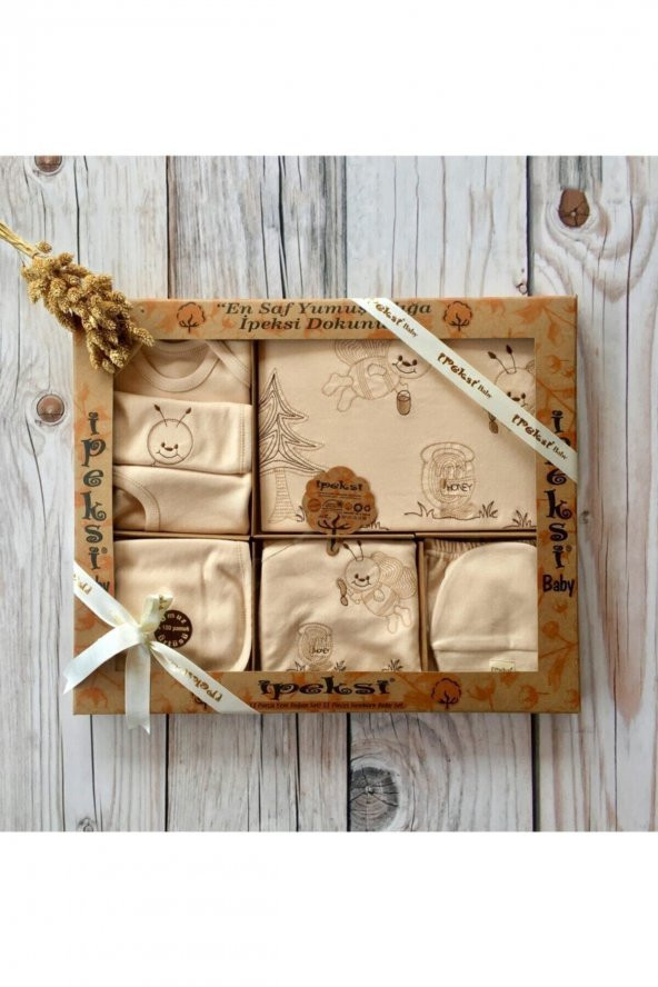 Yeni Doğan Erkek Kız Bebek Zıbın Seti 11li Organik 0-4 Ay Hastane Çıkış - 4