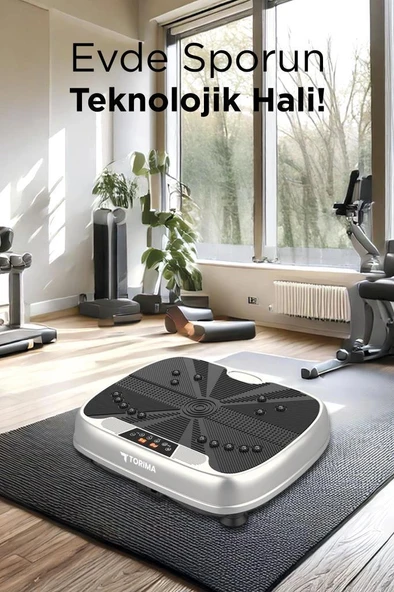 Torima VEP-1000 Siyah Titreşimli Egzersiz Kondisyon Aleti LED Ekran Kumandalı 200W Taşıma Kapasiteli - 3