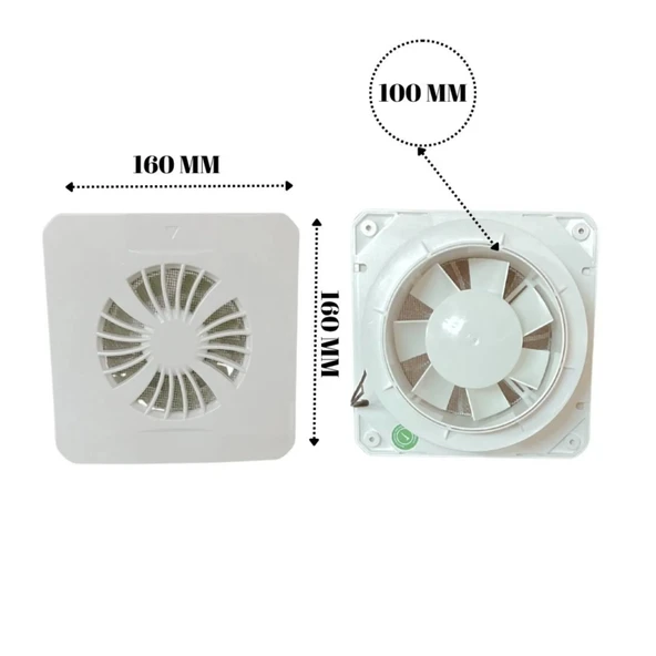BYLİON BANYO-TUVALET ASPİRATÖR 100 MM ASP-100 - 4