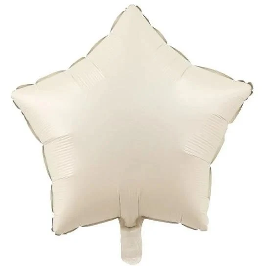 3 ADET YILDIZ FOLYO BALON KREM 18 INC - Resim 2