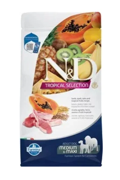 N&D TROPICAL SELECTION Kuzulu Orta Ve Büyük Irk Yetişkin Köpek Maması10 Kg