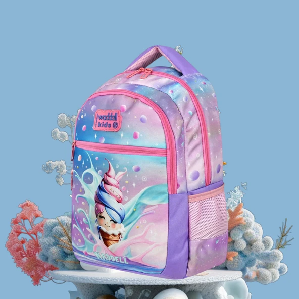 Waddell Lisanslı Dondurma Temalı Sırt Destekli, Beslenme Çantalı, İlkokul Çantası (25201) - 4