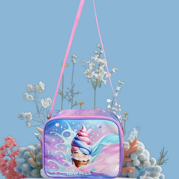 Waddell Lisanslı Dondurma Temalı Sırt Destekli, Beslenme Çantalı, İlkokul Çantası (25201) - 7