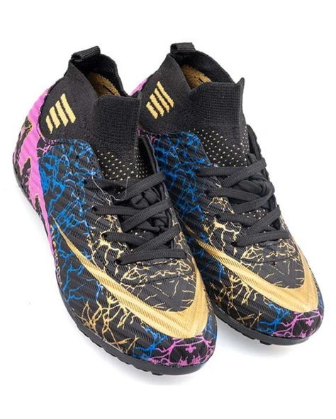 Laliga Air 565 Mdl. Siyah-Altın (31-35) Halı Saha Futbol Ayakkabı - 2