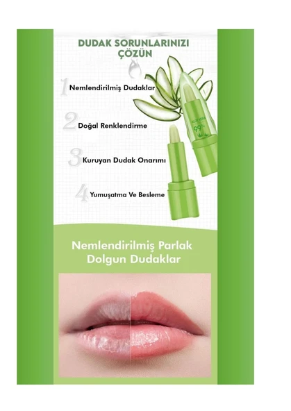 Aloe Vera Özlü Sihirli Ruj Renk Değiştiren 24 Saat Kalıcı Ruj - 2