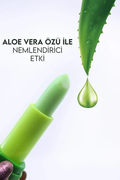 Aloe Vera Özlü Sihirli Ruj Renk Değiştiren 24 Saat Kalıcı Ruj - 4