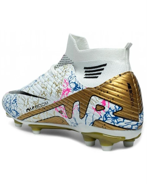 Laliga Air 565 Mdl. Beyaz-Altın (31-35) Krampon Futbol Ayakkabı - 3